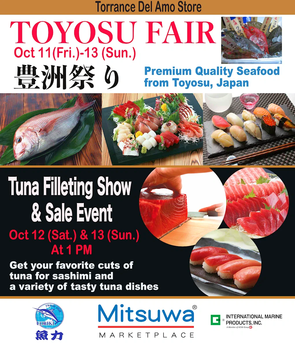 2024 Toyosu Market Fair: Fresh Fish Direct from Japan at Torrance Mitsuwa Marketplace, Del Amo Location (3 Days) | Japanese-City.com