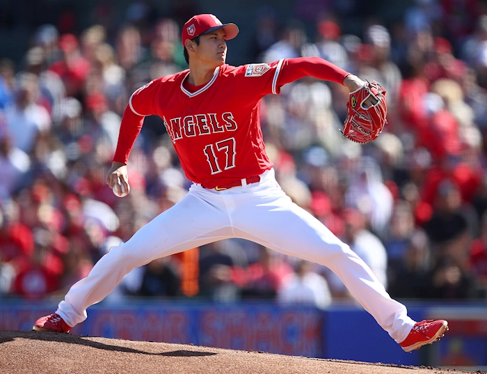 LOS ANGELES, CA - APRIL 17: Hello Kitty throws out the first pitch