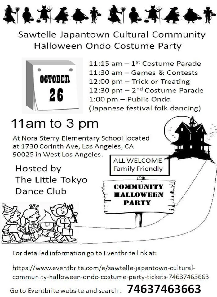 2019 Sawtelle Japantown Cultural Community Halloween Ondo Costume Party in West Los Angeles | Japanese-City.com