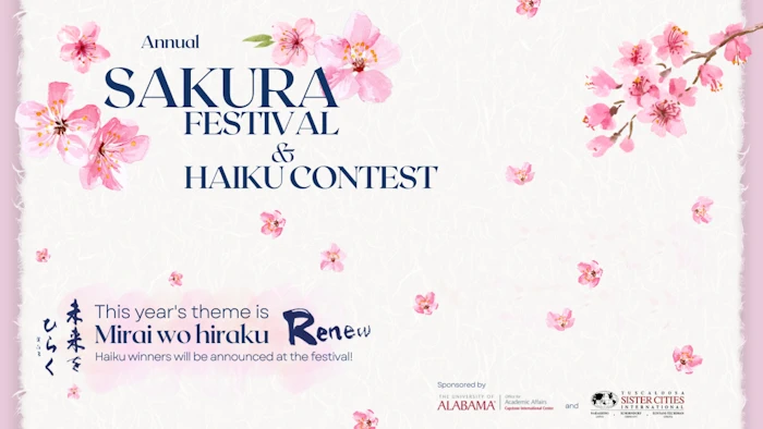 2024 - The 38th Annual Sakura Festival (Enjoy & Experience the Japanese Traditions and Culture) Tuscaloosa River Market | Japanese-City.com