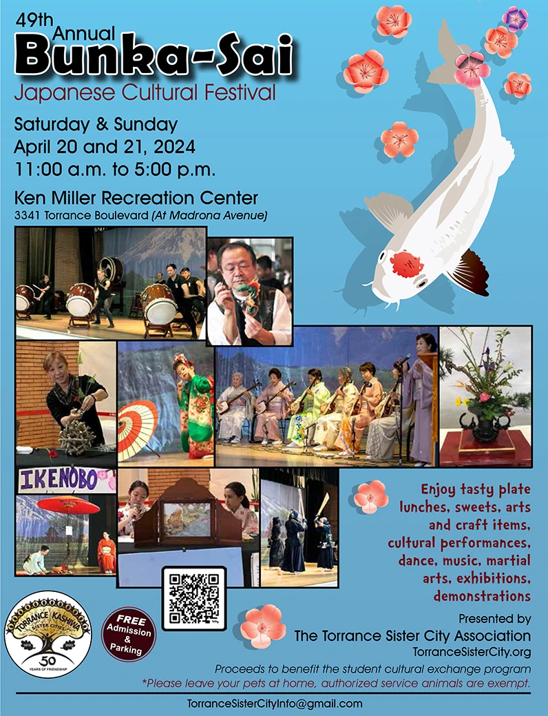 2023 Annual Holiday Tea & Japan Culture Day Event - Live Performances,  Food, Koto, Taiko, Art of Stick Fighting, Japanese Calligraphy, Bonsai..