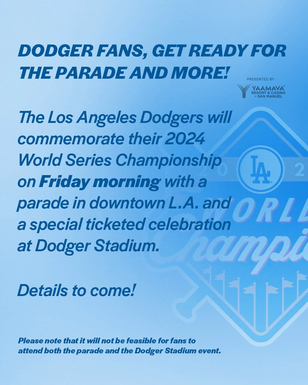 2024 Dodgers World Series Parade Details: Date, Route Announced as Los Angeles Plans to Celebrate 2024 Title | Japanese-City.com