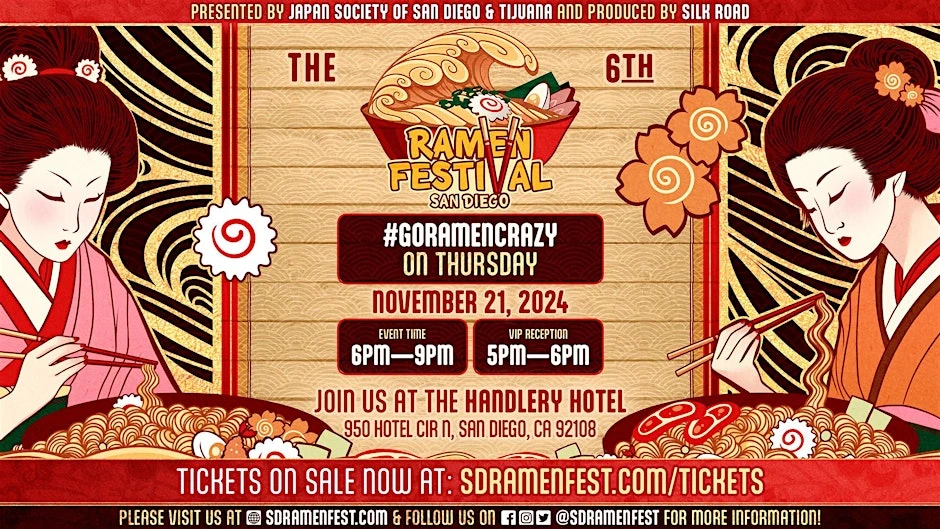 San Diego Ramen Festival 2024 (San Diego Ramen Festival: Unlimited Beer & Sake, Live Entertainment, Top Ramen Vendors, and VIP Perks!)