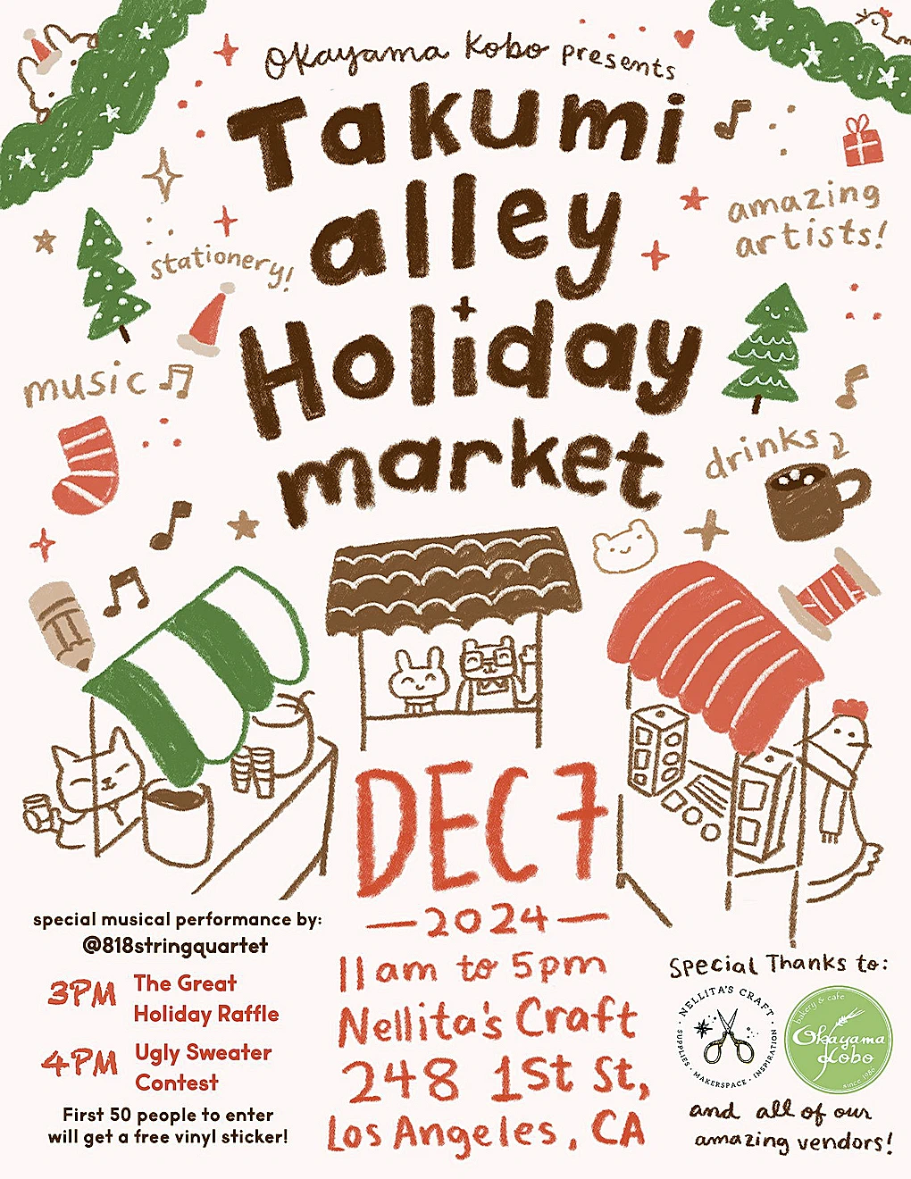 2024 Takumi Alley Holiday Market: Celebrating Asian Craftsmanship in Little Tokyo, Japantown