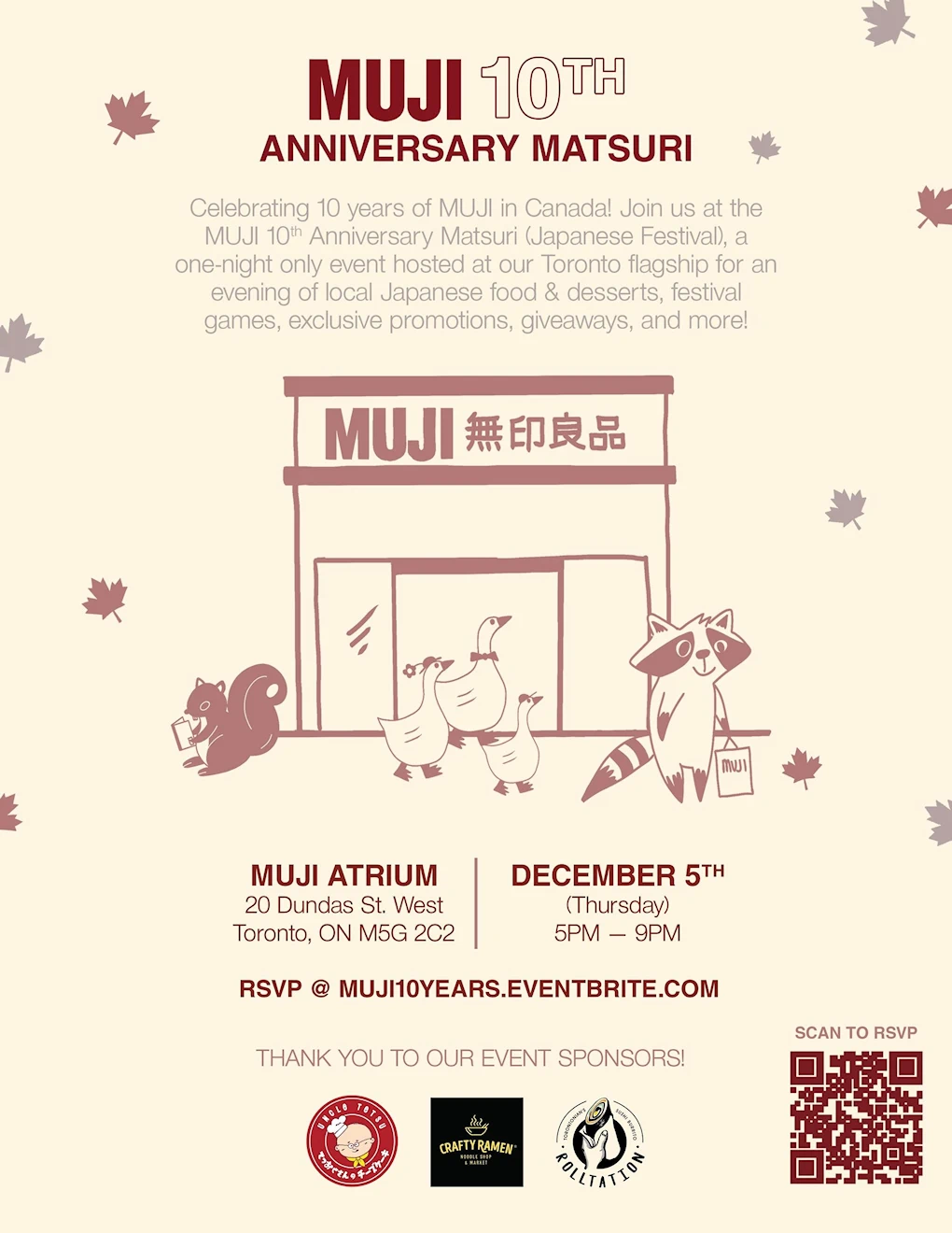 2024 MUJI Canada 10th Anniversary Matsuri at MUJI Atrium