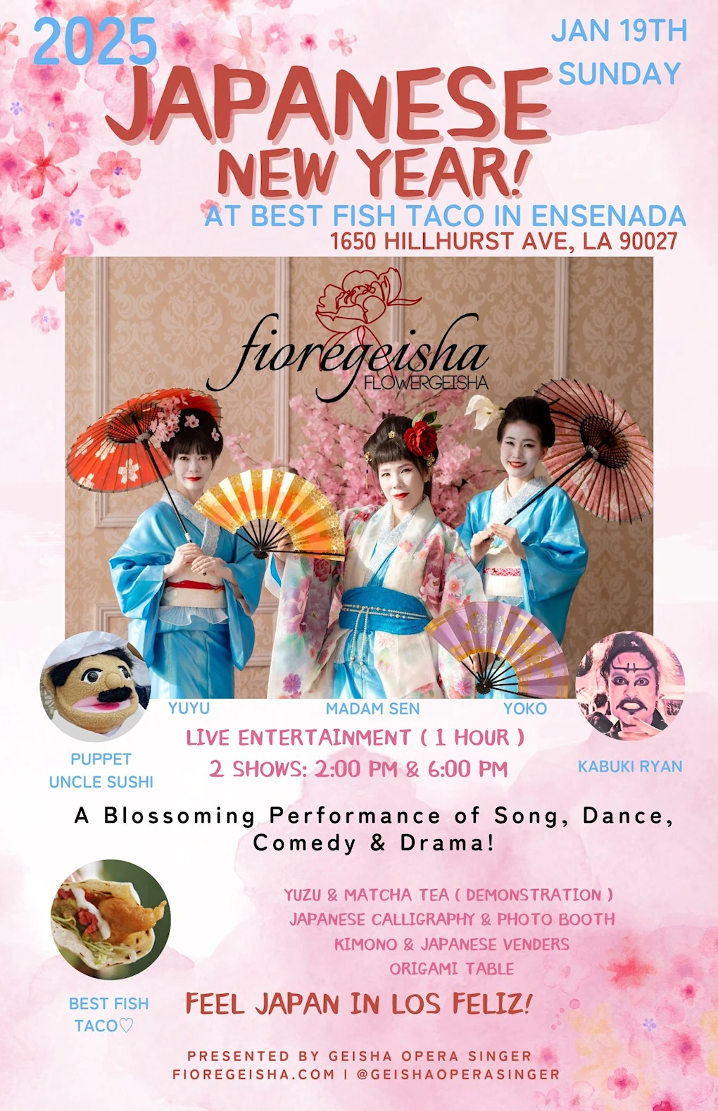 Celebrate “The Japanese New Year” With a Special Cultural Event by @fioregeishaofficial (Modern Geisha Group) Sunday, January 19, 2025